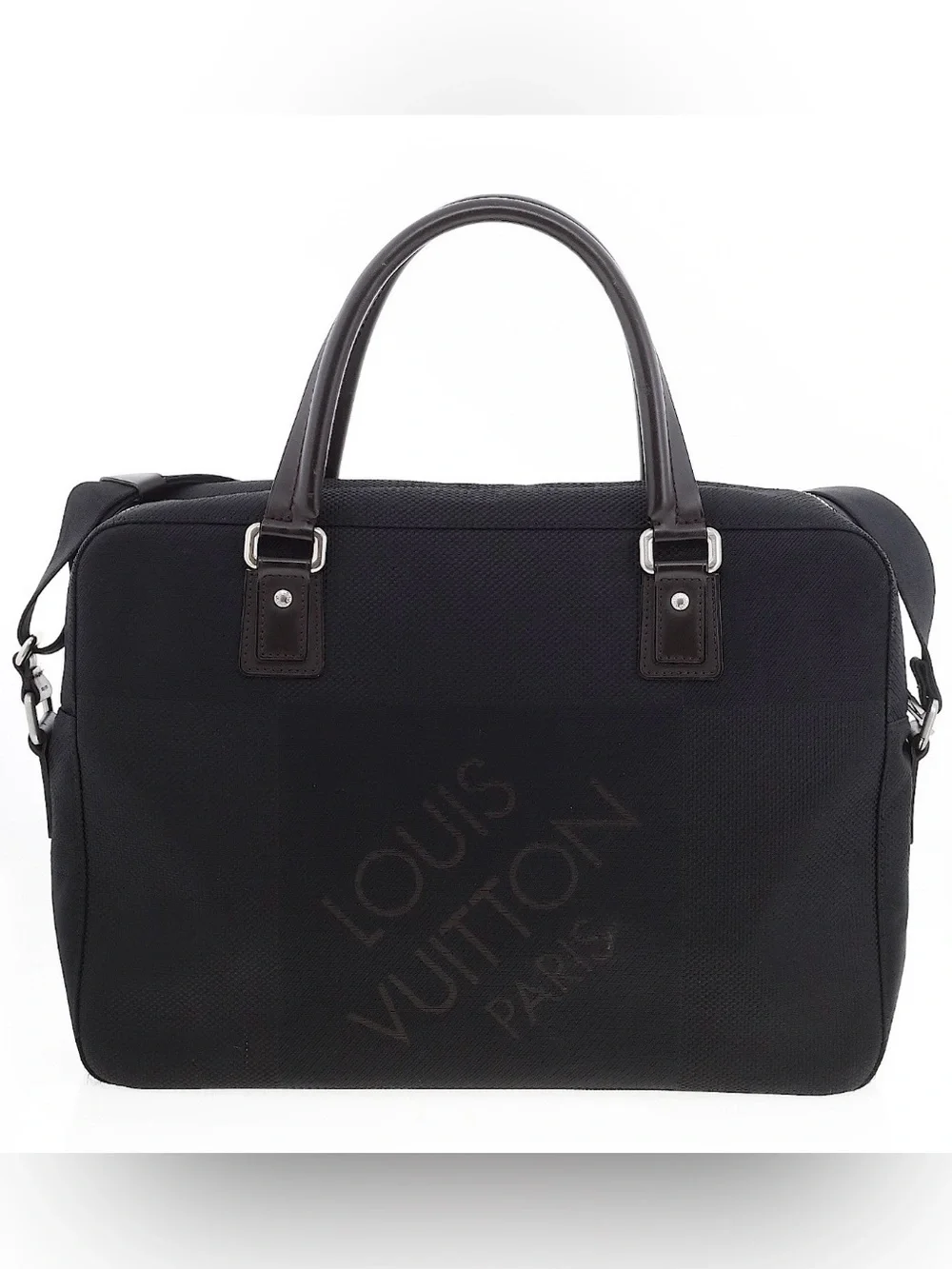 LOUIS VUITTON Black Unisex Laptop Briefcase Messenger Bag